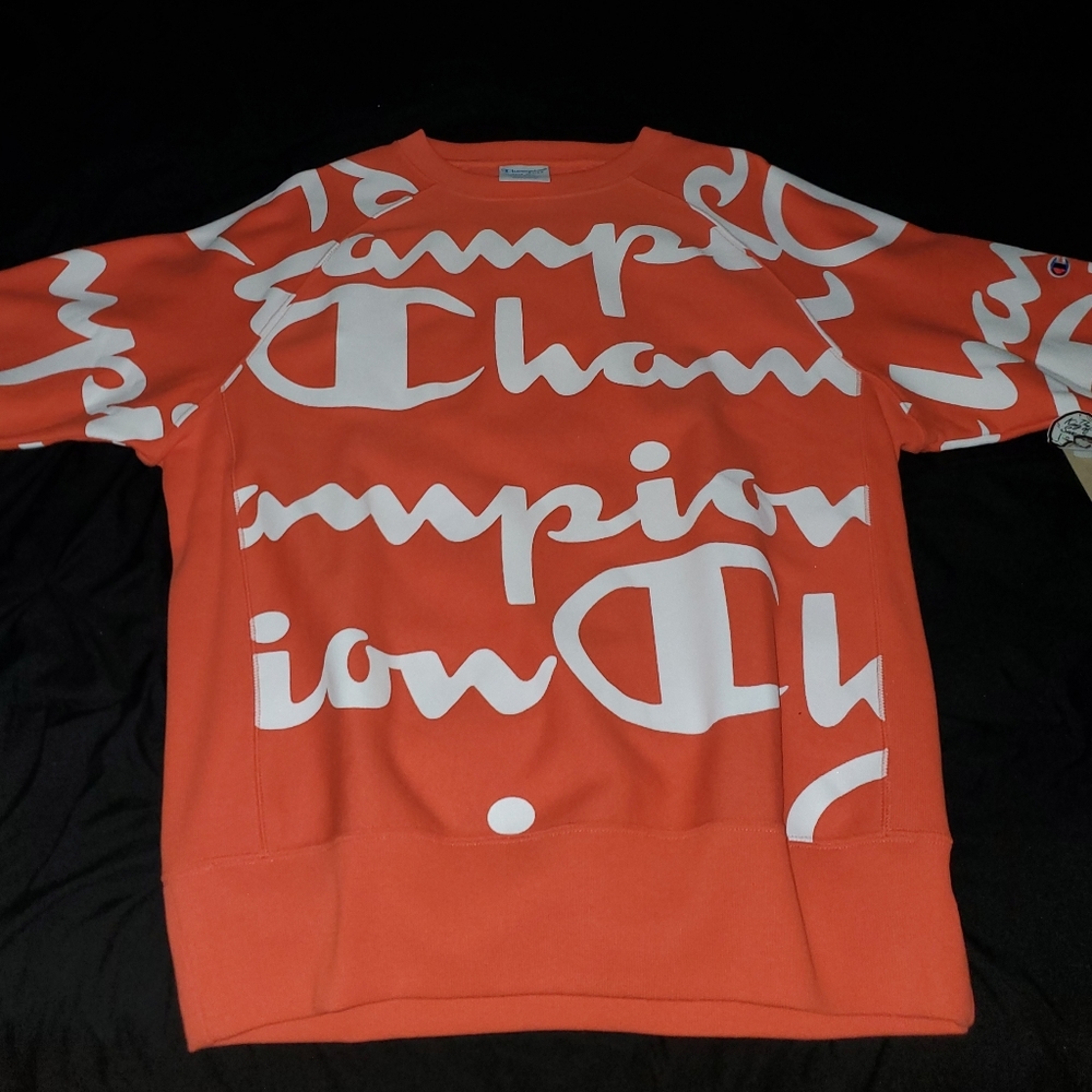 Champion Men's Printed Reverse Weave Short Sleeve